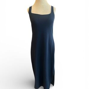 Beyond Yoga Midnight Blue Soft Midi Dress Travel Resort Comfort